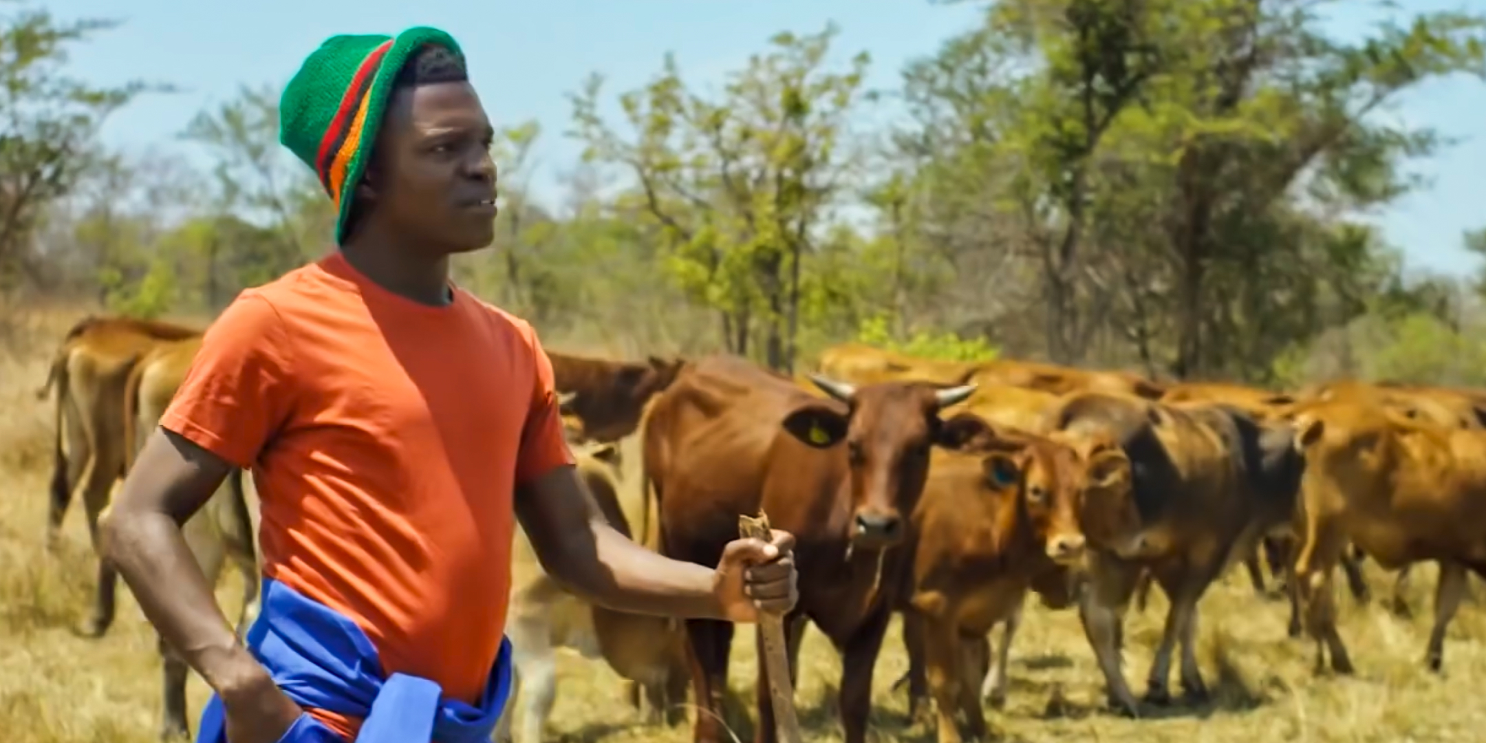 African farmer in field
