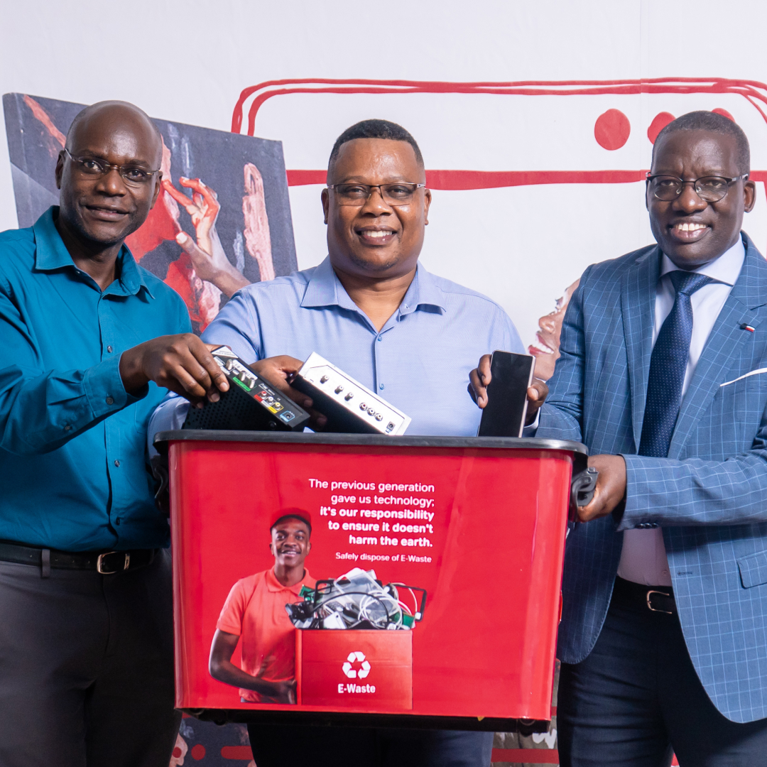 Team members from the nationwide e-waste awareness campaign in Zambia