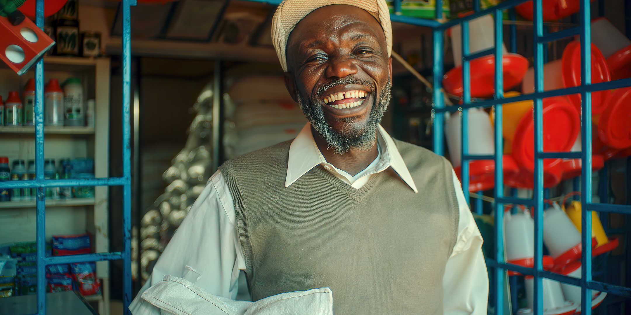 Man purchasing cabbage seeds from shop