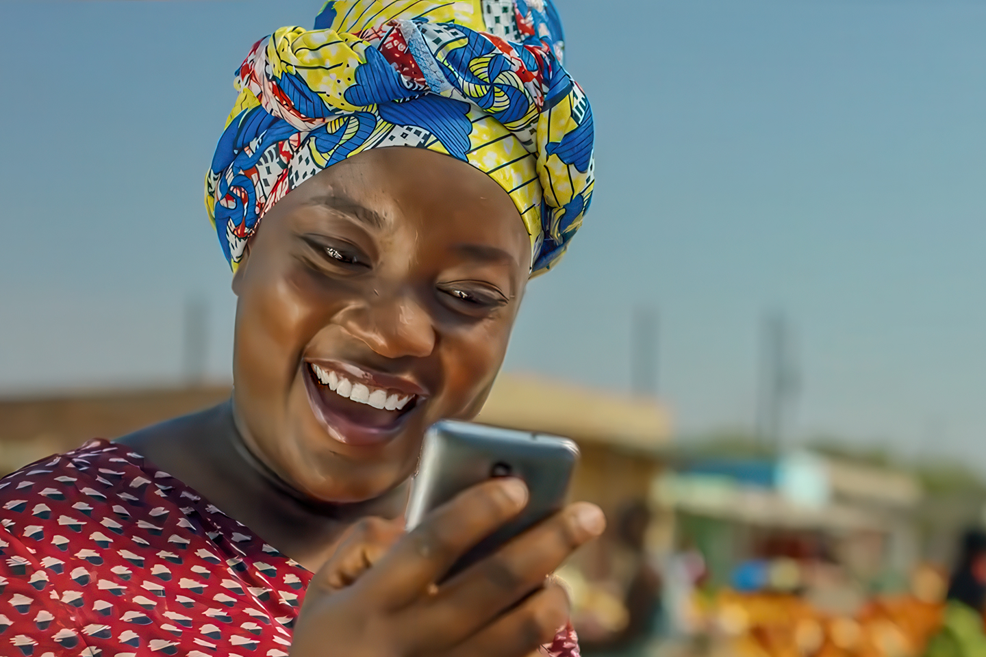 Woman using her mobile phone